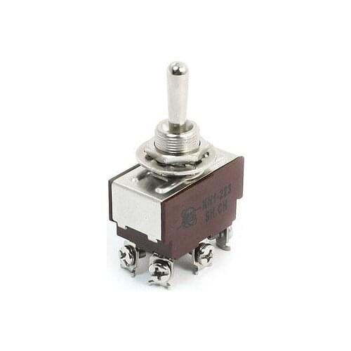 KN1-223 DPDT 3 Positions On/Off/On Rocker Toggle Switch AC 250V 3A