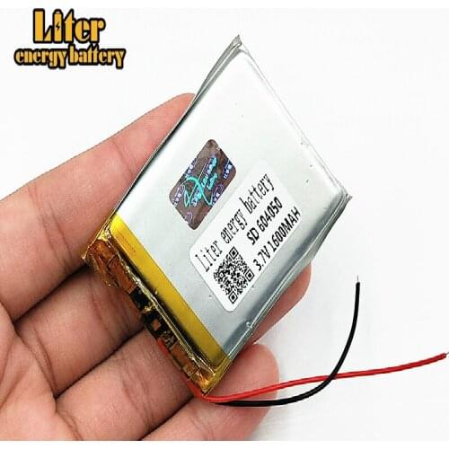 3.7V 1600mAh 604050 Lithium Polymer Li-Po Rechargeable Battery Li cells For Toy MP3 MP4 MP5 GPS Power Bank Speaker Tablet DIY