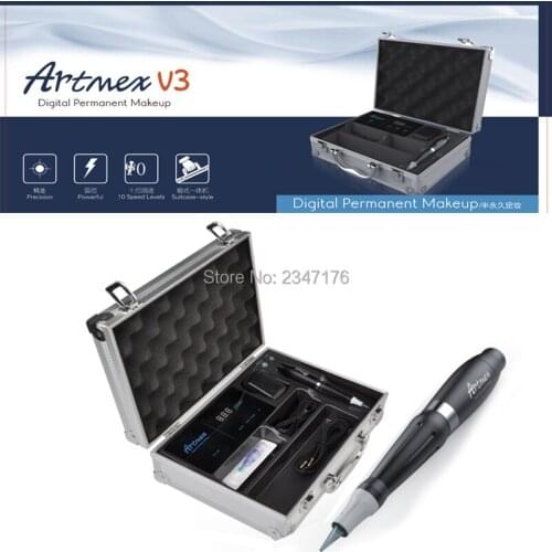 1 set Artmex V3 Eyebrow Tattoo Machine Pen For Permanent Makeup machine micro needle Eyebrows Microblading Makeup tattoo kit