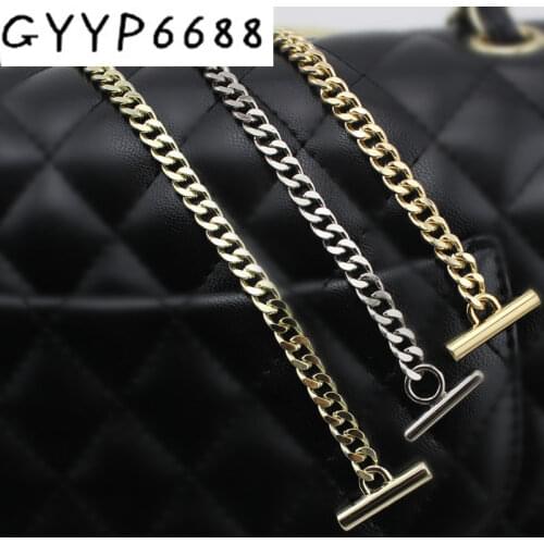 120cm 130cm 3 colors width 7mm Chains Four face Fashion Chain making bag handbag chain removable long chain metal strap