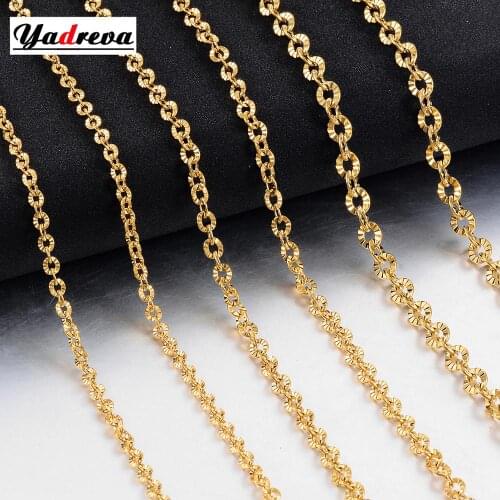 Fashion Stainless Steel Gold Necklace Men And Women Jewelry