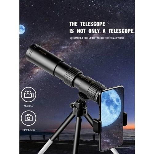 Suncore 4K Video 10-300X32mm Professional Monocular Telescope BAK4-Prism Full Metel Body Powerful Binoculars Take Photo Camping