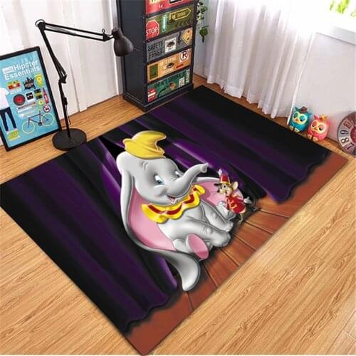 Cartoon Dumbo Baby Play Mat 80x160cm Carpet Home Decorations Living Room Rug Bathroom Bedroom Carpet Kids Boys Rugs