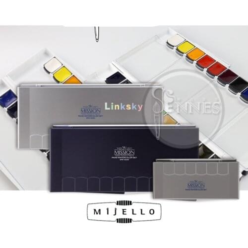 Mijello Mission Silver Pan Watercolor with Palette Set,12/20 Colors,Strong Impact Resistance As Made with Bullet Proof Glass