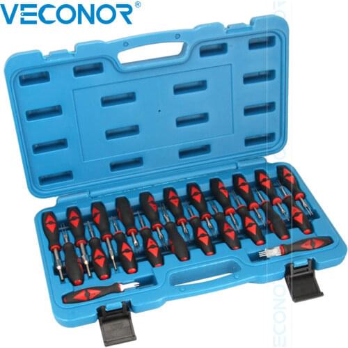 23pcs Car Terminal Disassembly Set Auto Electrical Instrument Wiring Wire Crimp Connector Pin Extractor Removal Keys Hand Tools