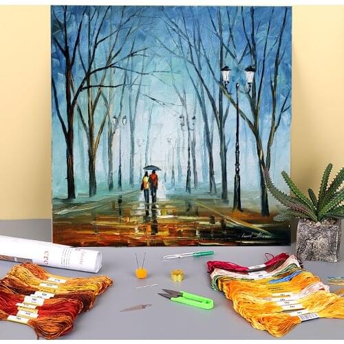 Touching Fog Pre-Printed 11CT Cross Stitch Embroidery Set DMC Threads Handicraft Sewing Handmade Hobby Home Decor Sales