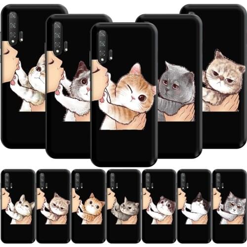 No Kisses Cute Cat Case for Honor 8A 8X 10 Lite View 20 Pro 9A