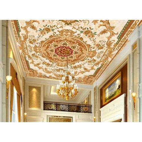 Europe style Wallpapers for living room 3d mural wallpaper ceiling customize size Ceiling non woven wallpapr