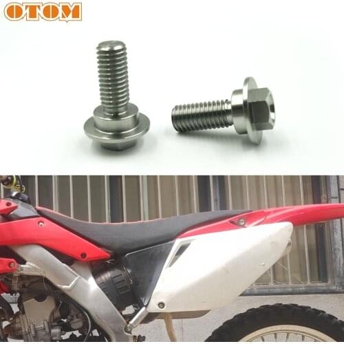 OTOM M8 Stainless Steel Hexagon Motorcycle Seat Bolts With Flange Flanged Toothed Anti-slip Screw For HONDA CR CRF 125 250 450