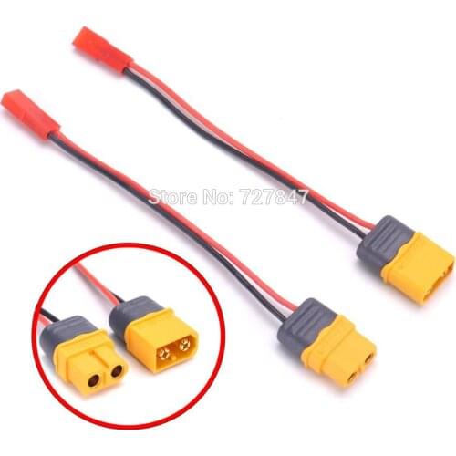 Amass XT60H XT60 Male / Female Adapter connector to JST plug charger adapter LiPo Battery Model Charging Converter Lead 22AWG