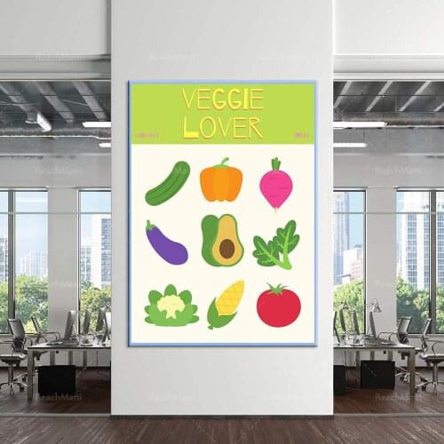 Vegetable poster, kitchen decoration poster, vegetarian poster art print, vegetable lover, eat vegetables, vegetable poster, far