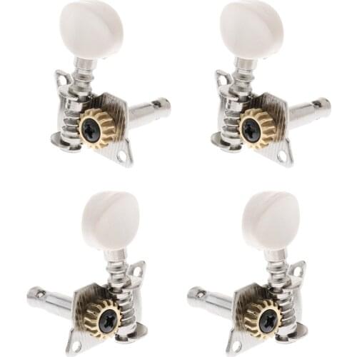 Durable 4pcs Metal Open Tuning Pegs Keys for Ukulele Hawaii Guitar Replacement Parts DIY
