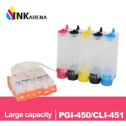 INKARENA 5 Color Ciss PGI 450 CLI 451 Empty System for Canon PIXMA IP7240 MG5440 MG5540 MG6440 MG6640 MG5640 MX924 MX724 IX6840
