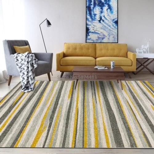 Modern Nordic Minimalist Abstract Stripes Kitchen Living Room Bedroom Bedside Carpet Floor Mats Custom