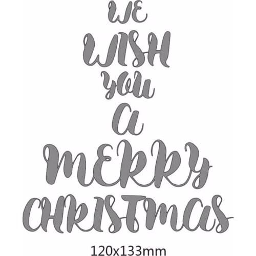 Merry chirstmas letters Metal Cutting Dies Stencils For DIY Scrapbooking Decorative Embossing Suit Paper Cards new hot