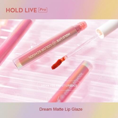 HOLD LIVE 8 Colors Velvet Matte Lip Glaze Gold Flash Transparent Jelly Lip Gloss Honey Waterproof Lipstick Long-lasting TSLM2