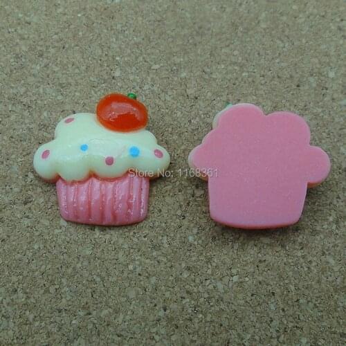 1pcs/lot resin flat back little light yellow apple cake 18mm Cabochons Hair Bow Center Card Frame Making Craft DIY B011-5