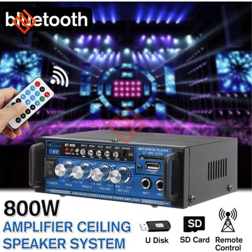 1PC 6.5 inch 2-Way 800W HIFI bluetooth Stereo Audio Radio Amplifier 400W Coaxial Speaker Horn Home Car
