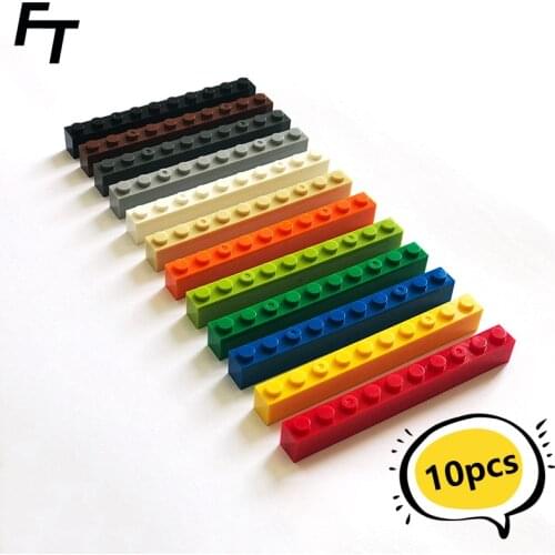 10pcs Small Particle 6111 High Brick 1x10 DIY Building Block Compatible with Creative Gift MOC Building Block Castle Toy