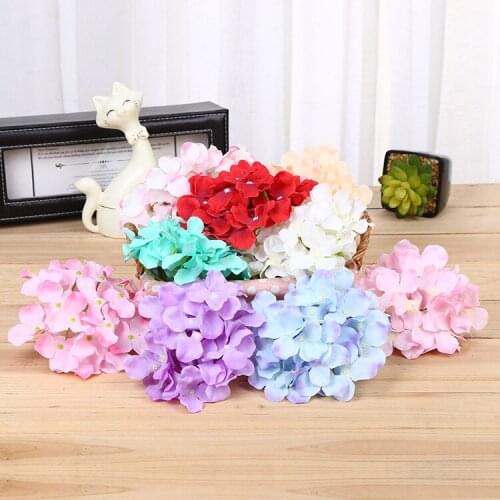 20 pcs/lot Artificial Hydrangea Silk Flower multicolor DIY Decorative Flower for Wedding Party Birthday Decoration accessories