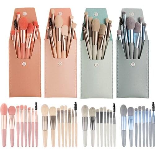 8 Pcs Mini Travel Portable Soft Makeup Brushes Set Eye Shadow Foundation Powder Eyelash Lip Concealer Blush Make Up Brush Set