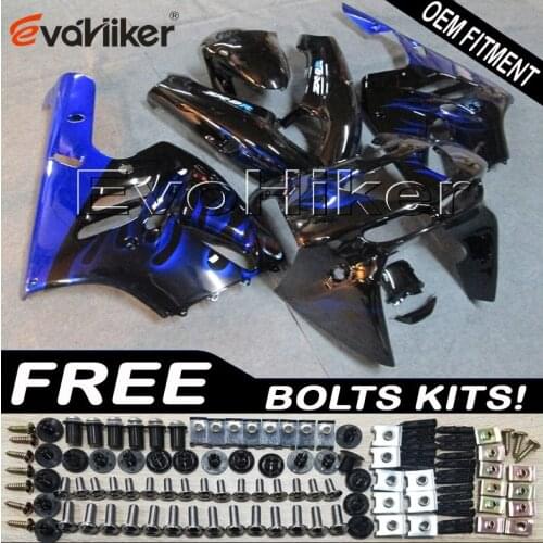 ABS Plastic Bodywork Set for ZX9R 1994 1995 1996 1997 blue black ZX 9R 94 95 96 97 ABS Plastic Bodywork Set