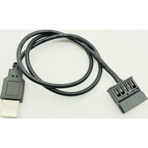 SATA to USB Power Cable Adapter USB 5V Male To 15Pin SATA Female Port Power Supply For 2.5 inch Laptop SATA HDD 22AWG Black 50cm