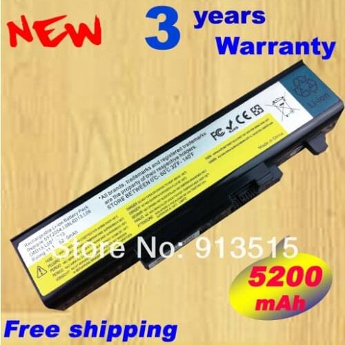 Y550 battery 5200mAh L08L6D13 L08O6D13 Laptop For Lenovo IdeaPad Y450 Y450a 55Y2054 L08S6D13 Freee shipping NEW