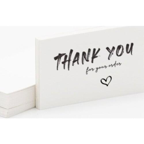 CarddsgnHandmade With Love Card Thank You For Your Order Mini Cards Pack Multipack 200Pcs