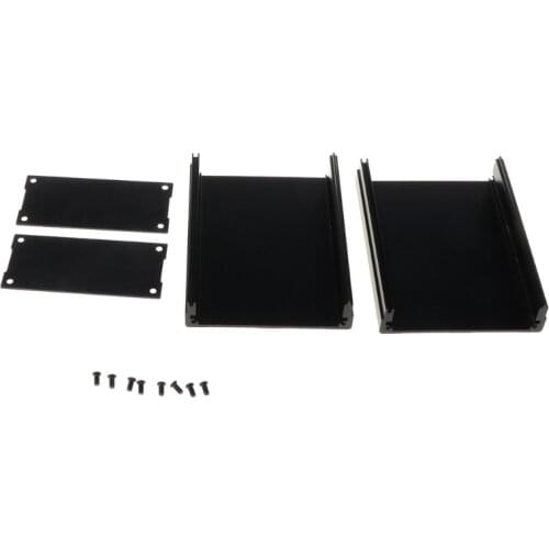 Black 100x76x35mm Corrosion Resistant Aluminum Split Body Aluminum Box Enclosure Case Project Electronic DIY