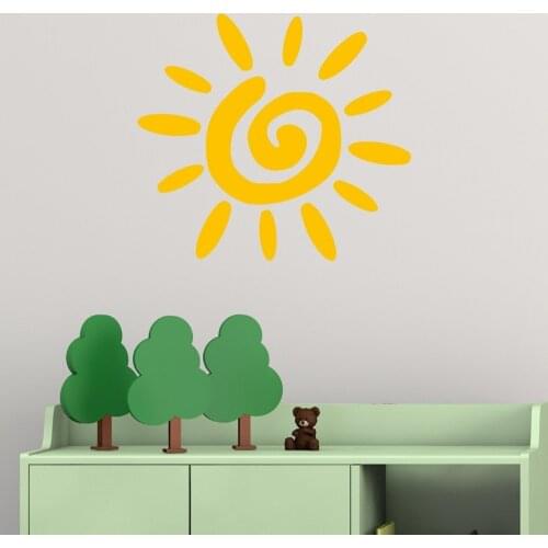 Kids Sun Wall Sticker Lovely Kid Room Cute Boys And Girls Wall Art Wall Transfers Childrens Nursery Wall Stick T170323
