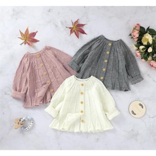 Baby Sweaters Girl Autumn Winter Baby Girls Cardigan Jacket Knitted Baby Clothes Infant Toddler Baby Cardigan Coat For Girls