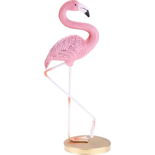 Resin Flamingo Bird Figure Figurines Miniature Statue Home Decor