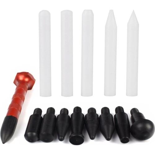 PDR Tools Tap Down Tool Aluminum Knock Down Screw-on Heads - Auto Body Paintless Dent Repair Tools