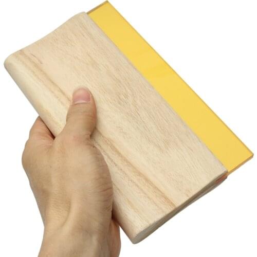 Wear-proof Silk Screen Printing Squeegee Blade With Wood Handle DIY Silkscreen Printing Ink Rubber Scraper Board Tools 20cm