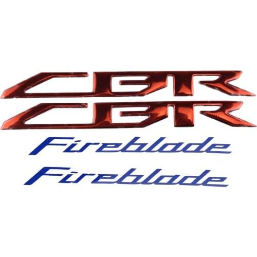 KODASKIN Motorcycle 3D Raise Emblem Stickers Decal cbr for Honda CBR1000RR Fireblade Red-Blue
