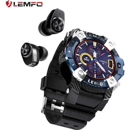 LEMFO LEMD Smart Watch Full Touch HD 360*360 350Mah Battery Bluetooth Earphones Smartwatch Sport for Men Android IOS