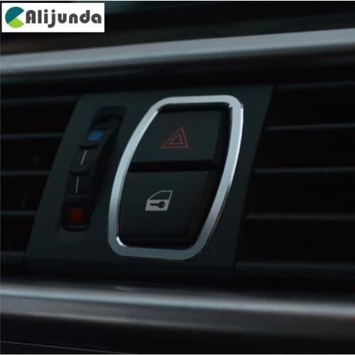 Hot car styling Dashboard Dash warning Lights Alert Push Button Door Lock Key Trim Ring cover for BMW 5 Series F10 F18