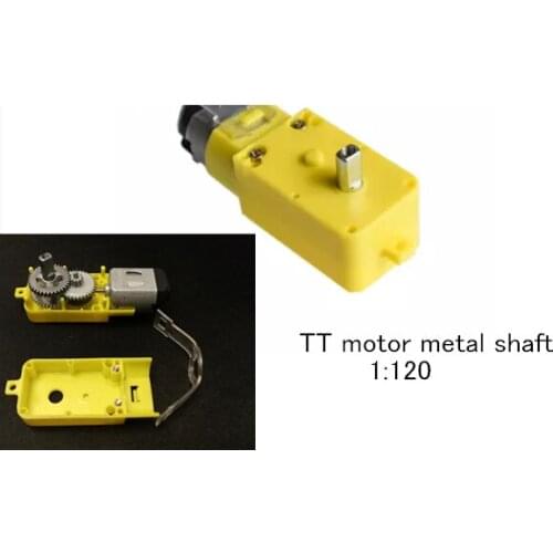 1PCS TT motor metal shaft,single shaft dc gear motor,1:120 For smart car,robot accessories 6V 96rpm