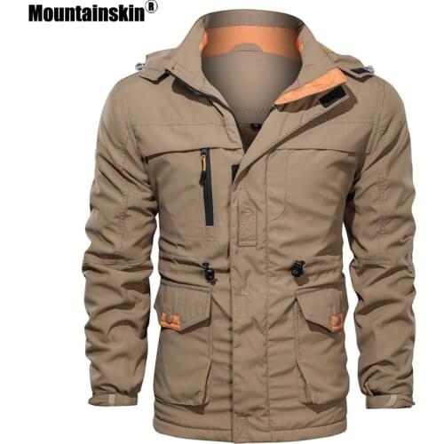 Mountainskin New Mens Thick Jacket Winter Autumn Fashion Hooded Tooling Coat Outdoor Jacket Male Brand Clothing EU Size SA774