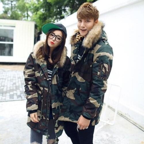 Nice Pop Brand Winter Men/Women Thick Camouflage Jacket Mens Parka coat Male Fur Hooded Parkas Jacket Men Military Overcoat 5XL