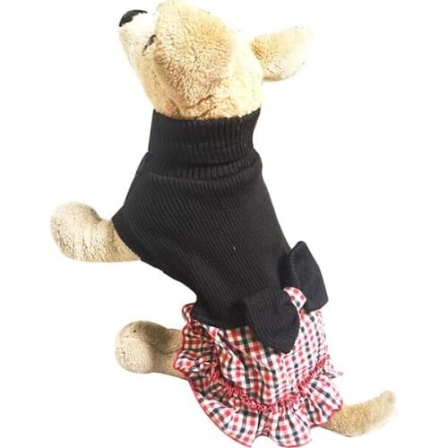 Korea Design Dog Dress Autumn Winter Pet Romper Skirt Knitwear S M L XL For Pomeranian Bichon Puppy Dog Dresses Pet Supplies