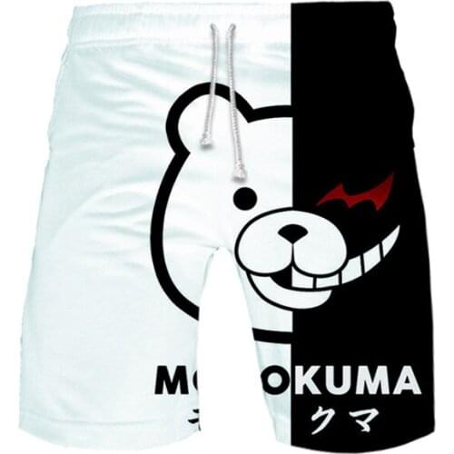 Danganronpa Monokuma 3D Board Shorts Trunks Summer New Quick Dry Beach Swiming Shorts Kids Hip Hop Short Pants Beach clothes
