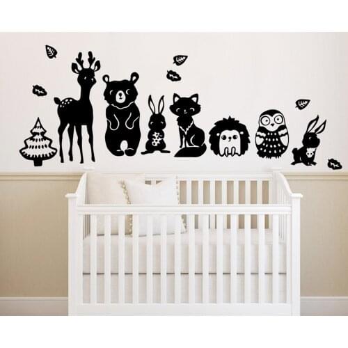 Romantic animal Removable Art Vinyl Wall Stickers For Home Decor Living Room Bedroom Background Wall Art Decal Drop Shipping