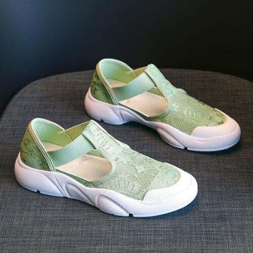 Girl Fisherman Sandals Platform Woman Casual Flat Shoes Fashion Mesh Breathable Lace Garden Maternity Shoes for Women Sneakers