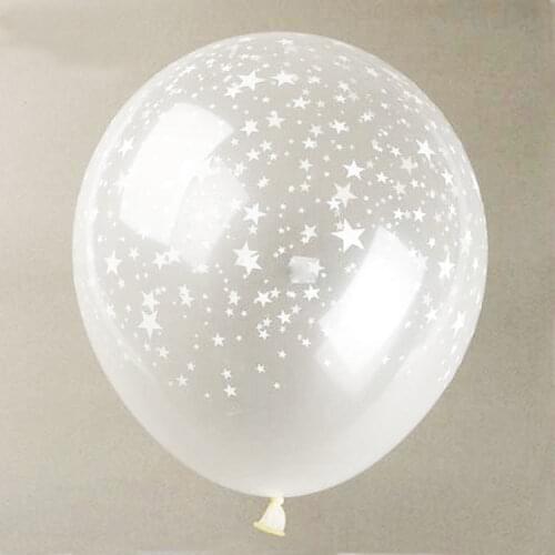 12 inch star print balloon Valentines day wedding wedding room birthday party decoration atmosphere transparent latex balloon