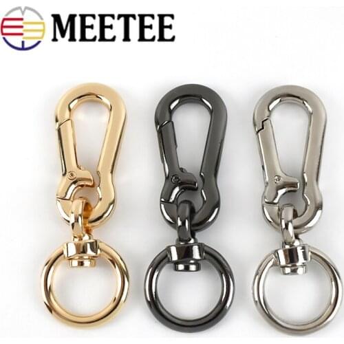 2pcs Meetee Metal Bags Dog Buckle Snap Hook Bag Hanger Lobster Clasp DIY Sewing Swivel Key Ring Chain Buttons Leather Craft
