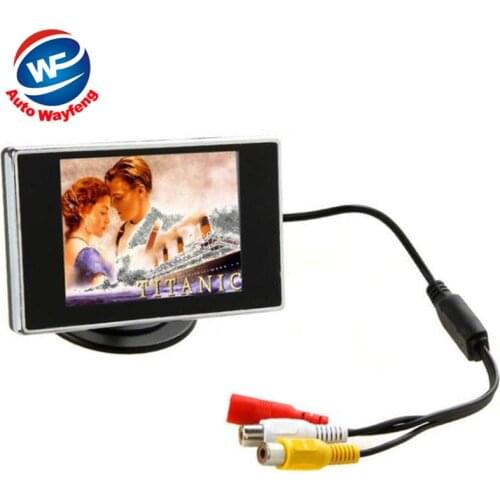Factory Price New 3.5 Hign Definition Color Car monitor TFT LCD Rearview Monitor for DVD reversing camera Free shipping WF
