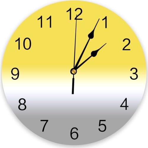 Yellow White Gradient Popular Color 3D Wall Clock Modern Design Living Room Decoration Kitchen Clock Art Wall Watch Home Decor