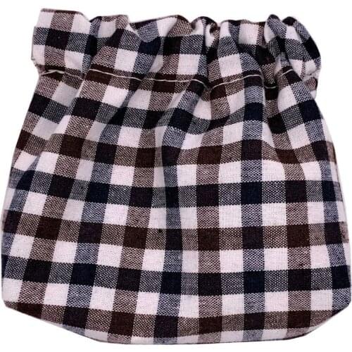 Women Vintage Coin Purse Plaid Cute Mini Pouch Girls Little Coin Bag Small Wallet Ladies Japan Style Change Purse Storage Bag